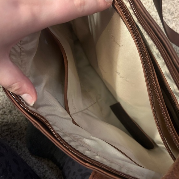 Concealed Carry Reagan Medium Leather Tote by Lady Conceal Dark Mahogany - Picture 4 of 11